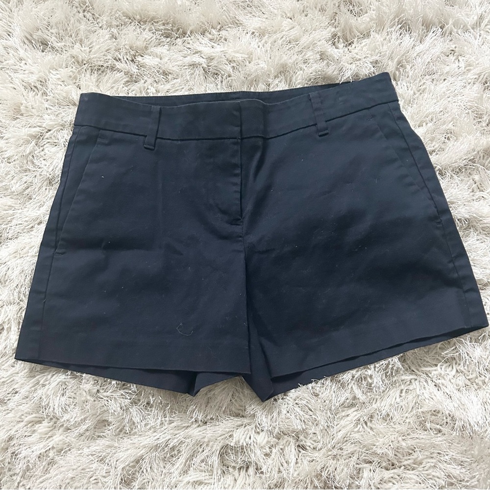 Ann Taylor Dark Navy (Almost Black) High Waisted Chino Shorts